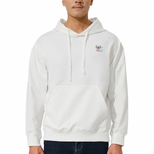 Classic Revival Hoodie - The Classic of Mountains and Seas series White Hibiscus