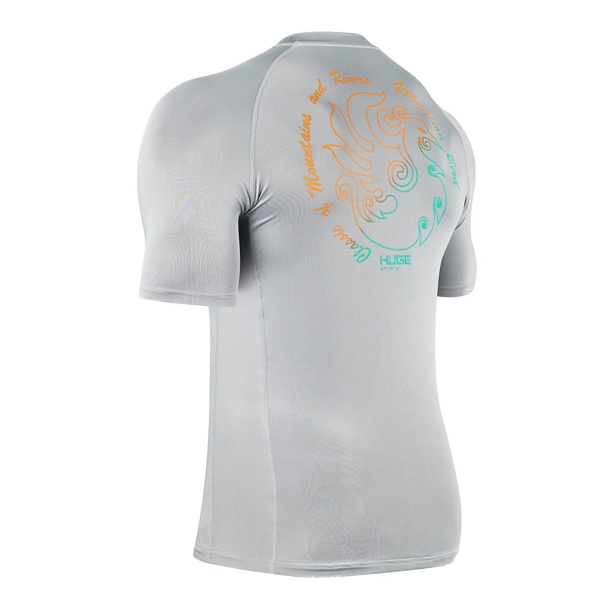 陆水短袖防磨衣 - 灰底朱雀