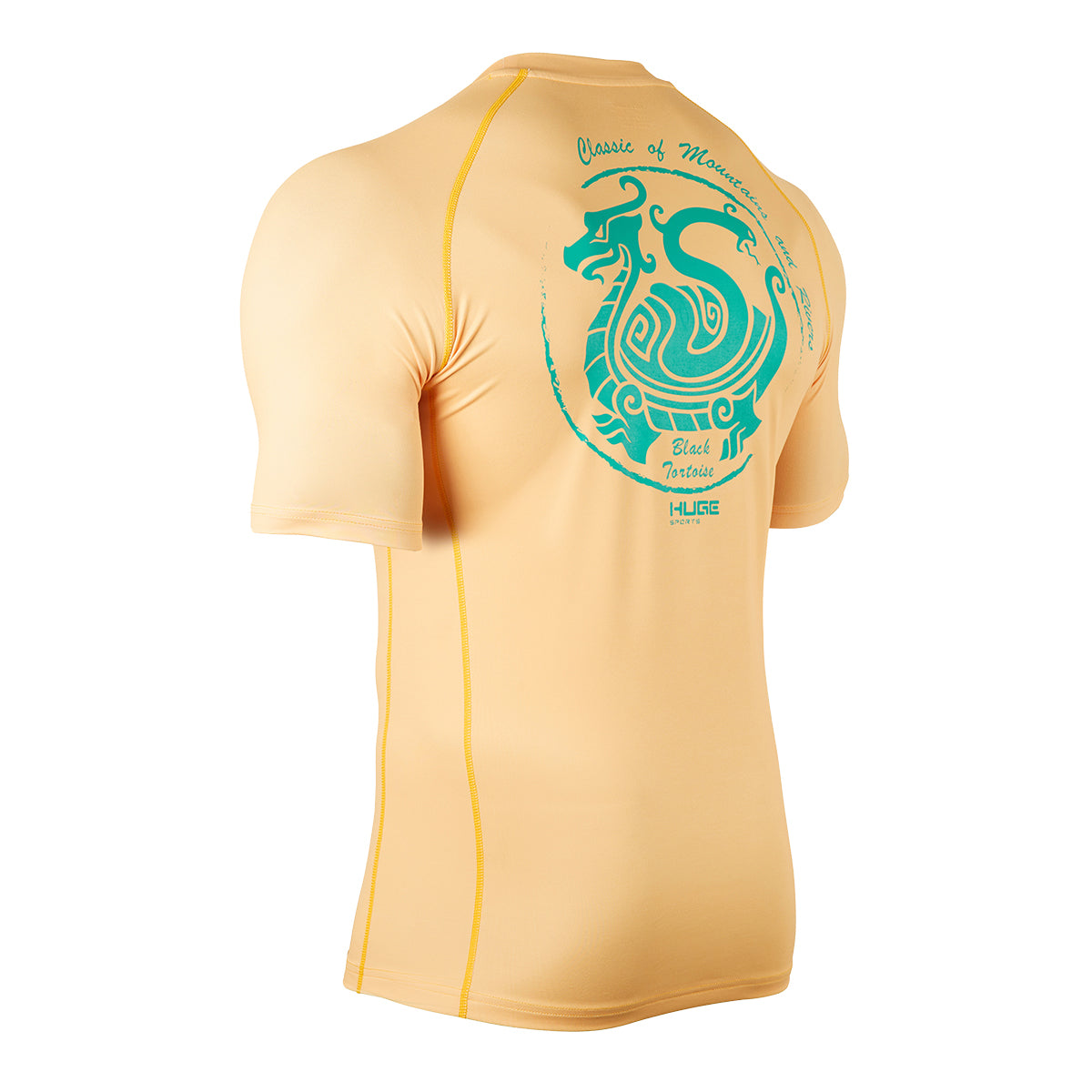 陆水短袖防磨衣 - 橙底黑玳瑁