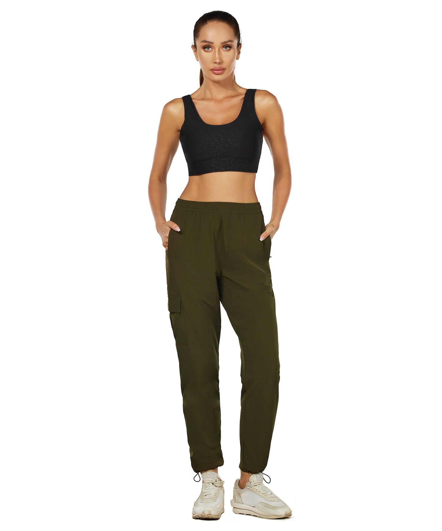 One for All High-Waisted Hiking Pants Army