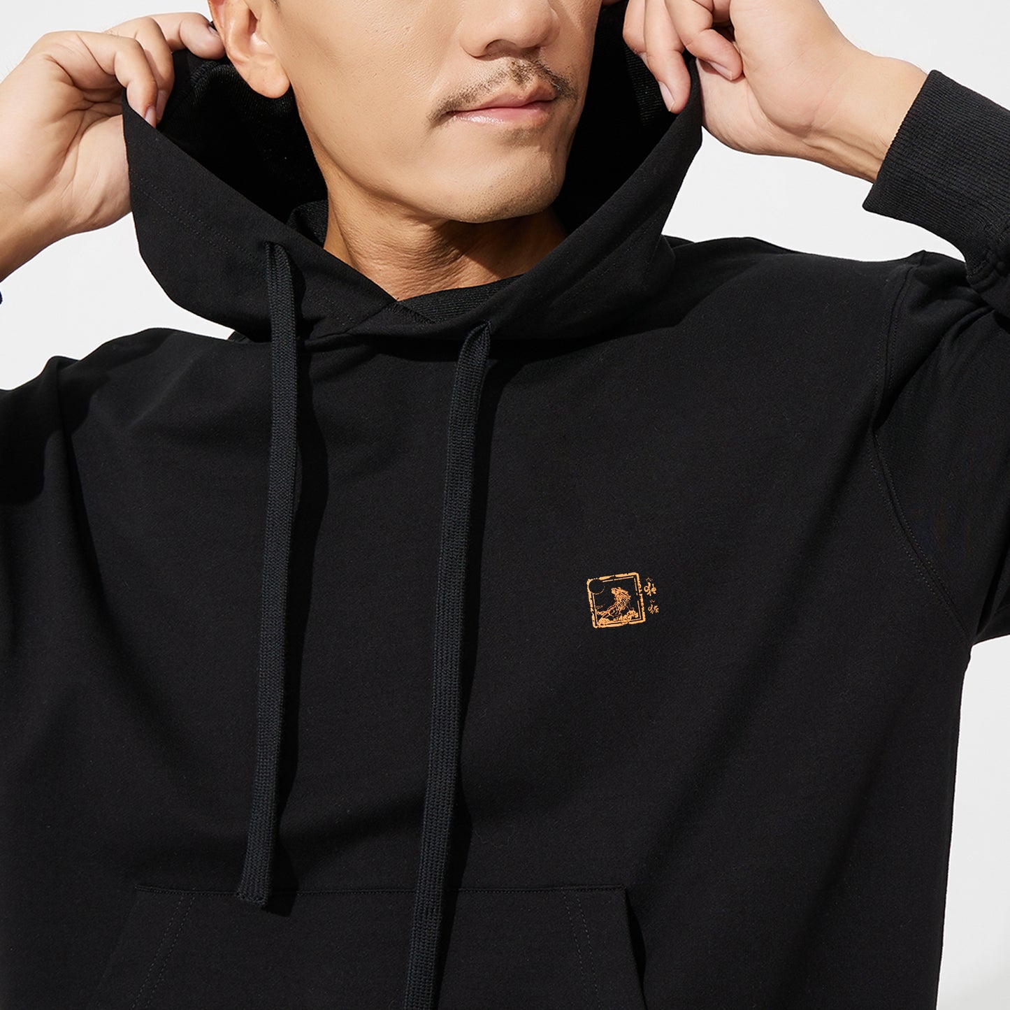 Classic Revival Hoodie - The Classic of Mountains and Seas series Black Duyu