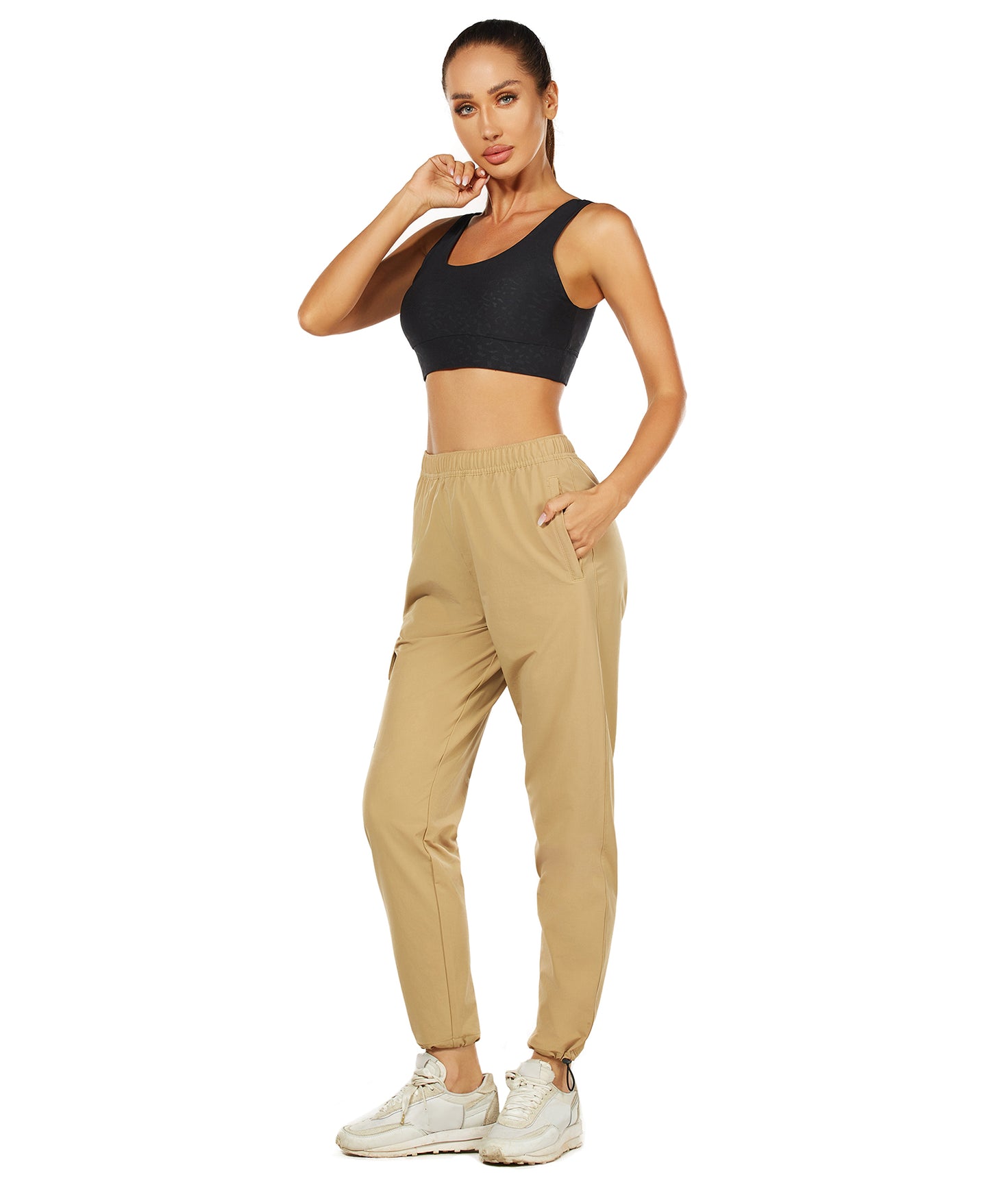 One for All High-Waisted Hiking Pants Khaki