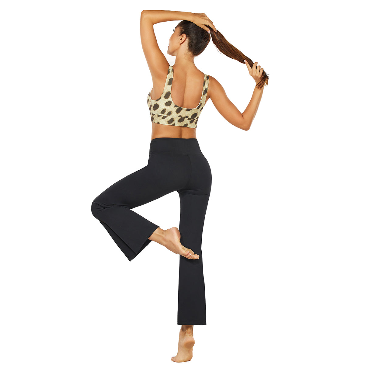 Classic Revival Medium-Support Sports Bra Tan Cheetah