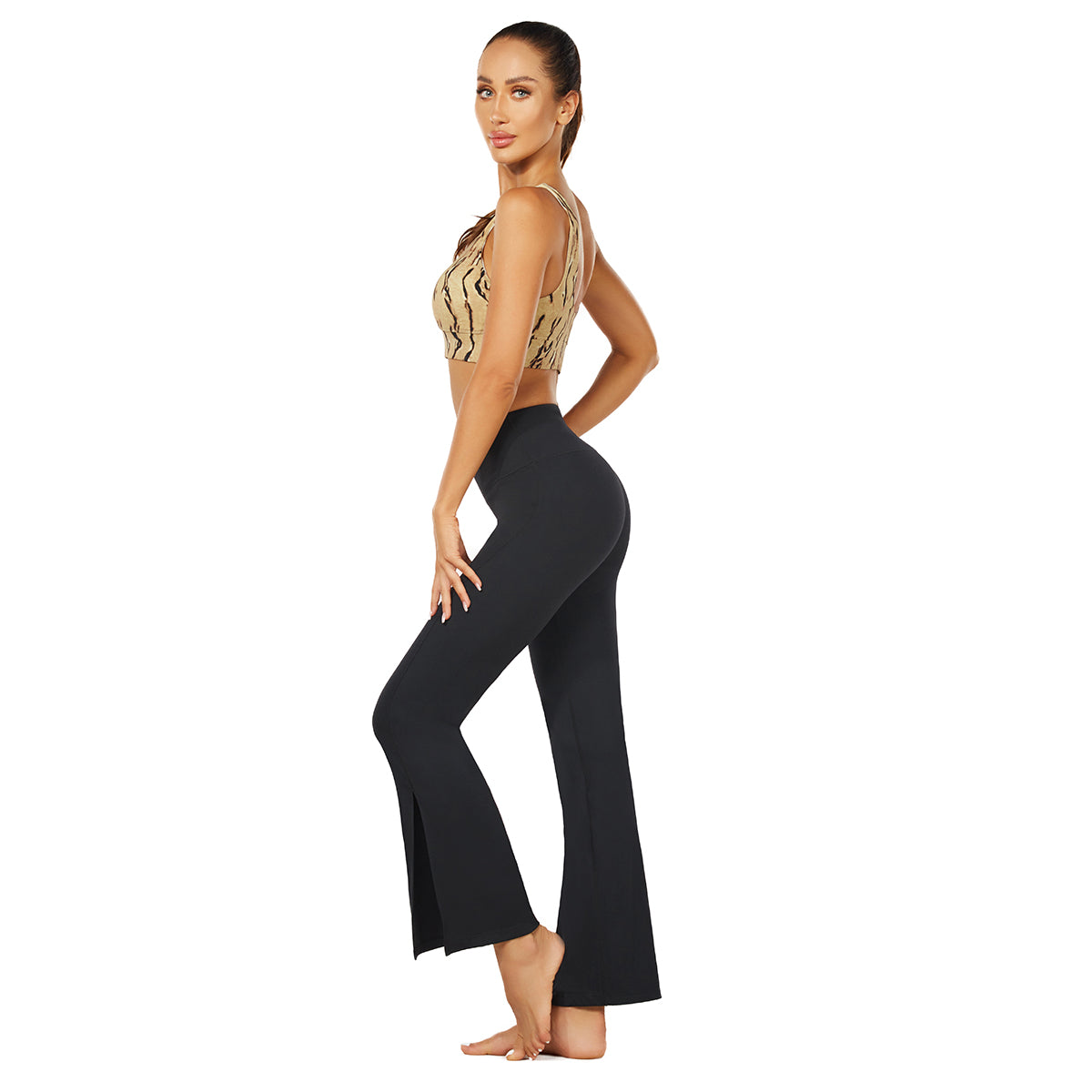 Classic Revival Flared Pants Boot Cut Legging Black