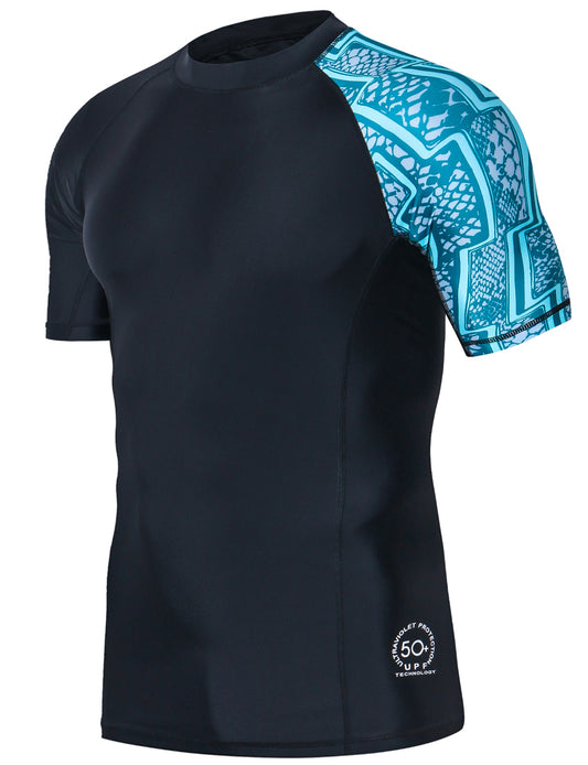 One for All Essential Short-Sleeves Rash Guard Champ - Zig Zag