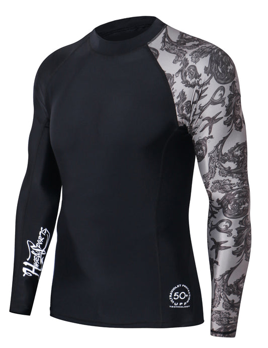 One for All Essential Long-Sleeves Rash Guard Champ - Sea Forest
