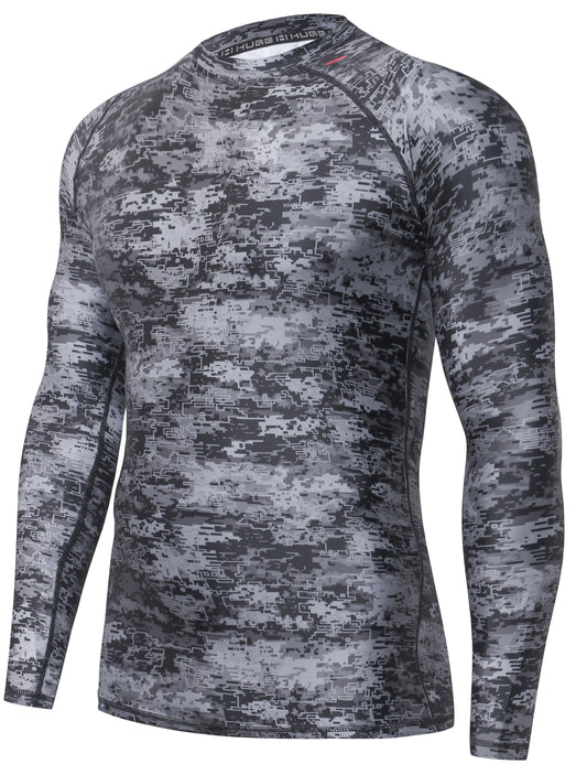 One for All Essential Long-Sleeves Rash Guard Champ - Pixel Dark