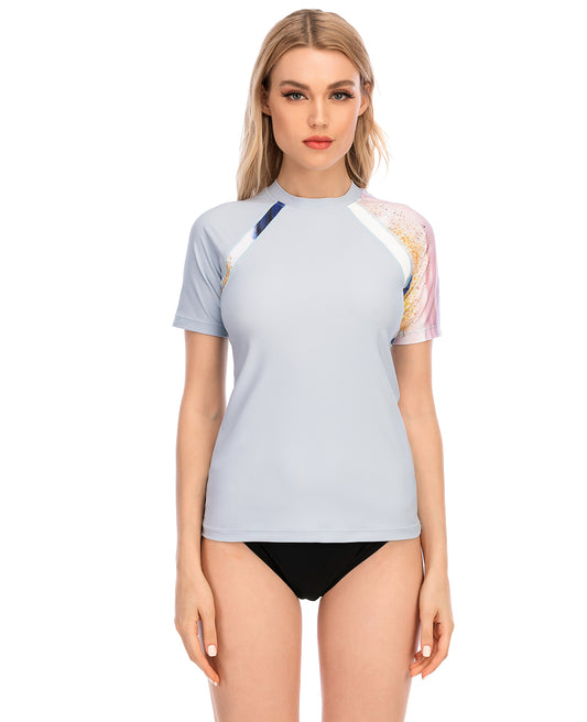 One for All Essential Short-Sleeves Rash Guard - Light Blue