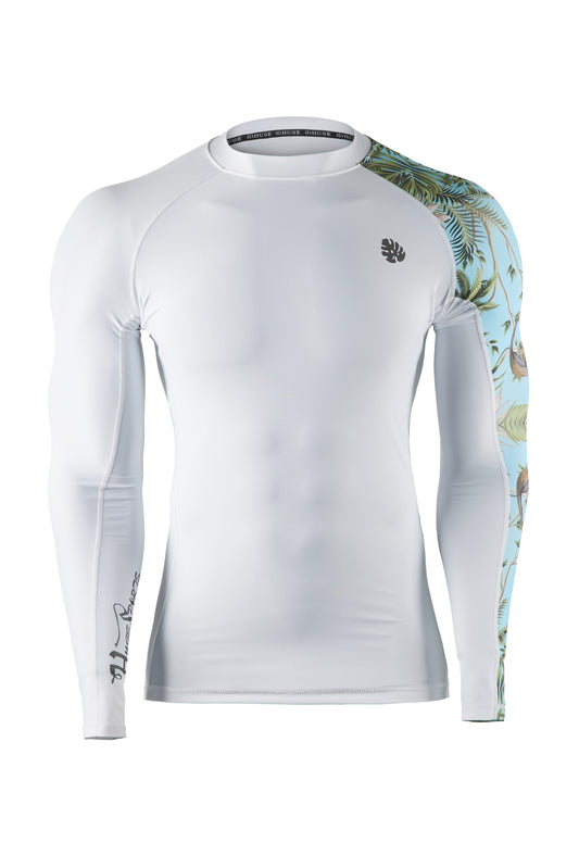One for All Essential Long-Sleeves Rash Guard Champ 2 - White Forest