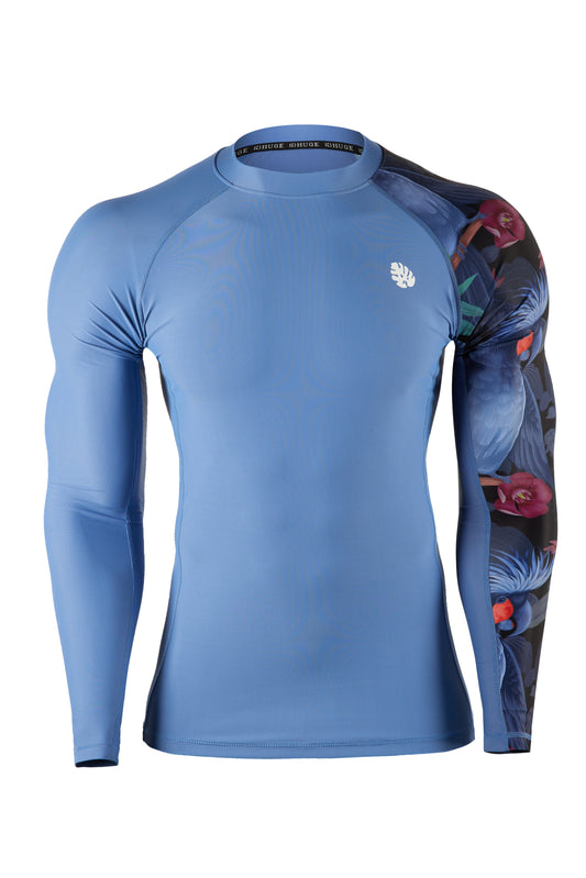 One for All Essential Long-Sleeves Rash Guard Champ 2 - Blue Bird