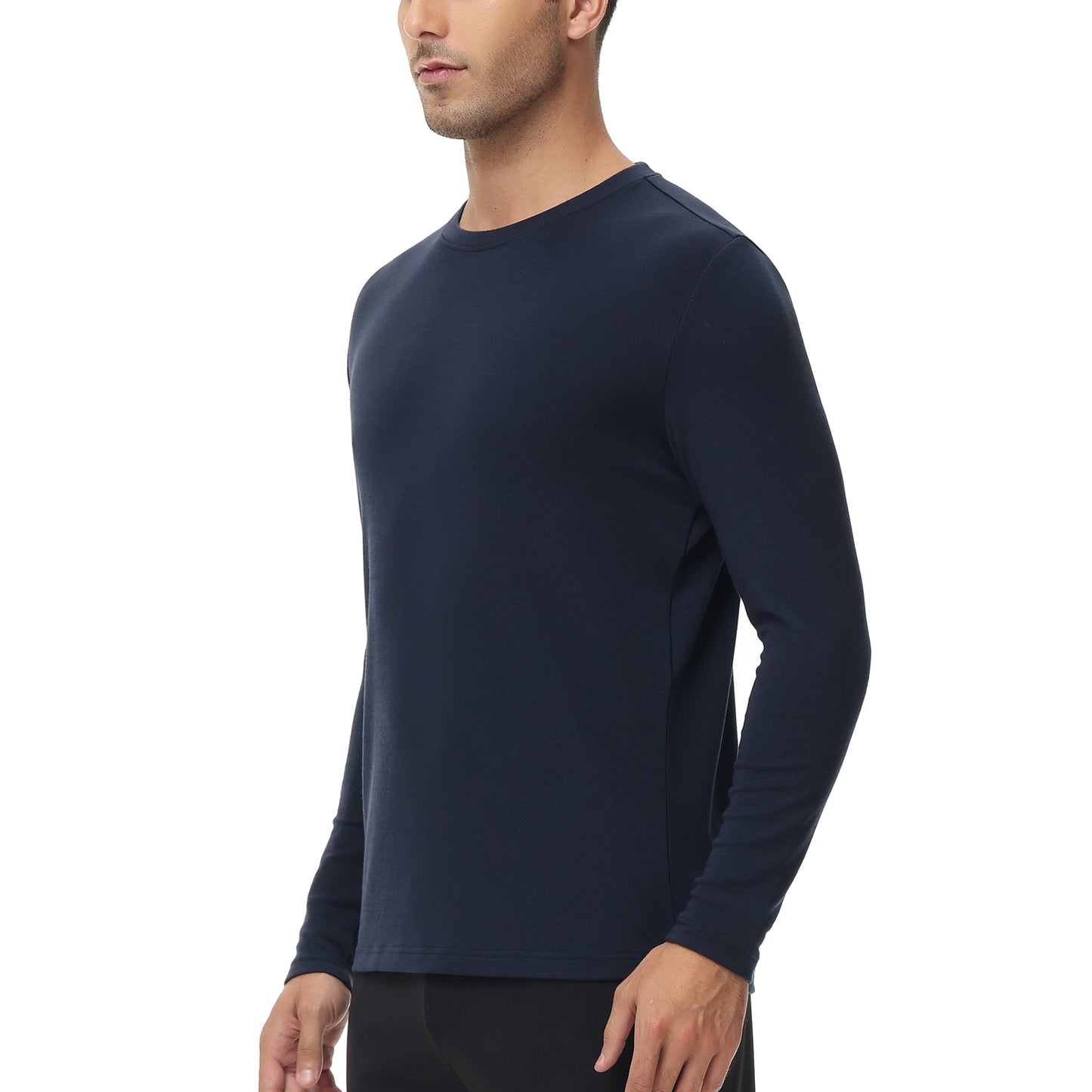 HUGE SPORTS Men's Merino Wool Long Sleeve Thermal Shirts