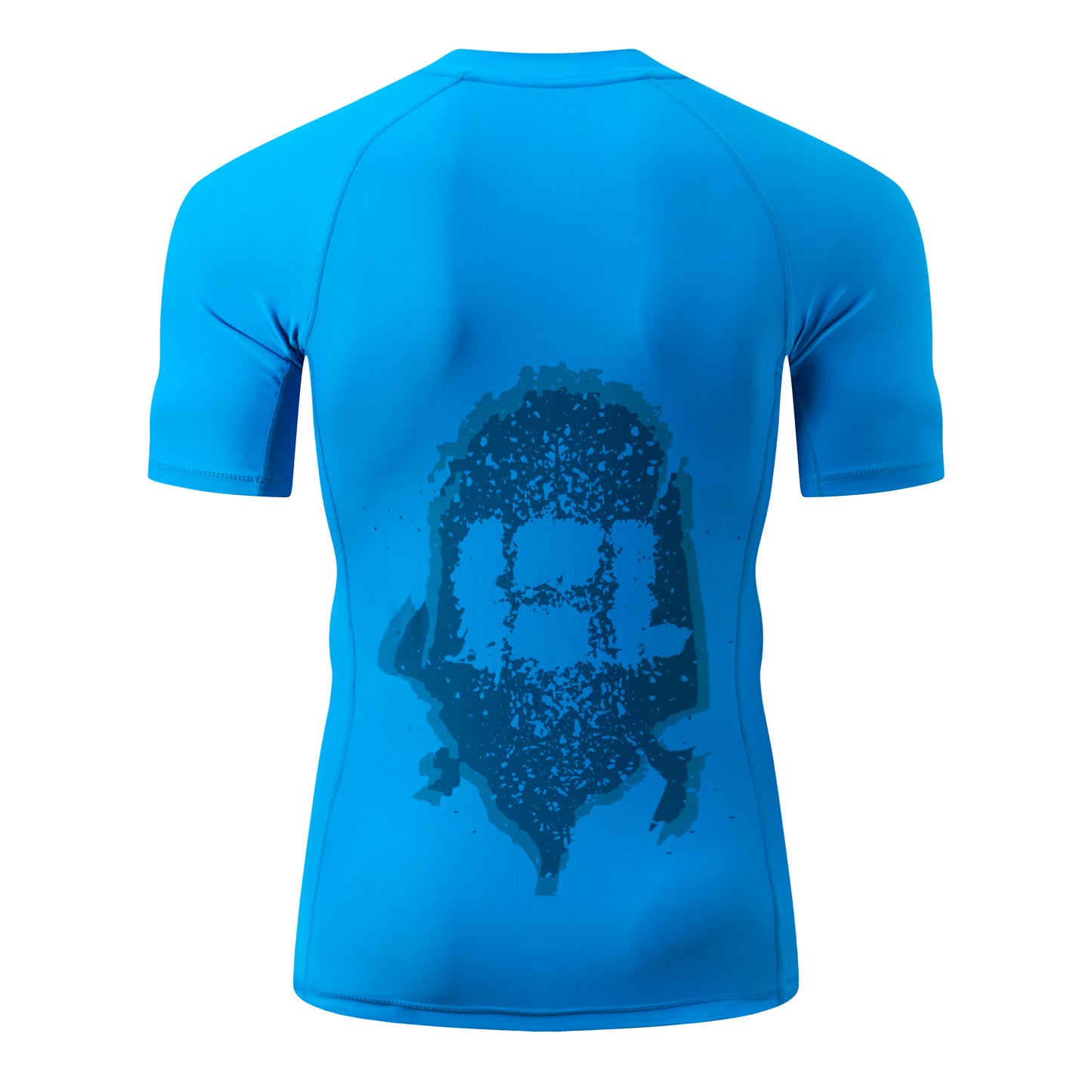 HUGE SPORTS Men's Splice UV Sun Protection UPF 50+ Skins Rash Guard - Blue