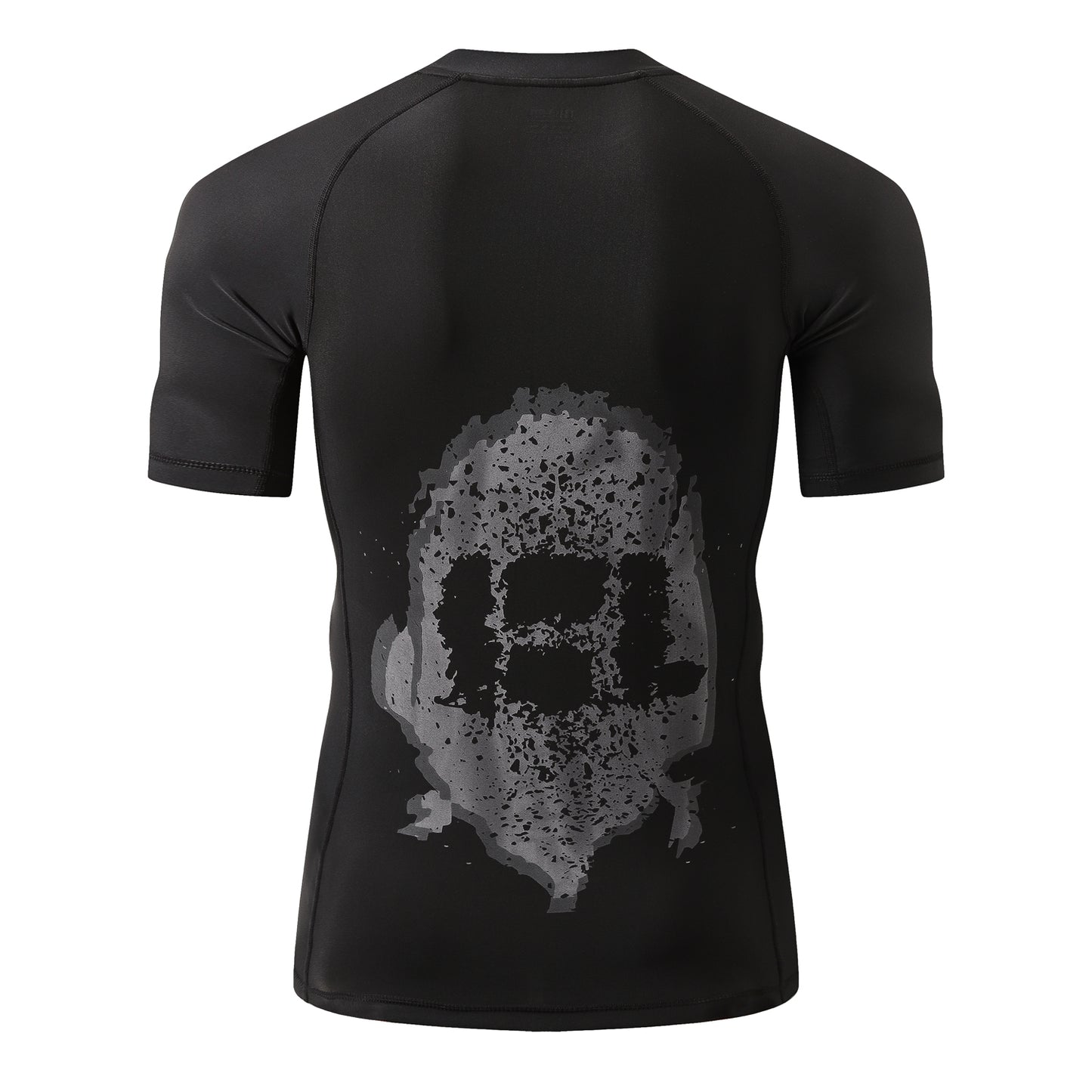 HUGE SPORTS Men's Splice UV Sun Protection UPF 50+ Skins Rash Guard - Black